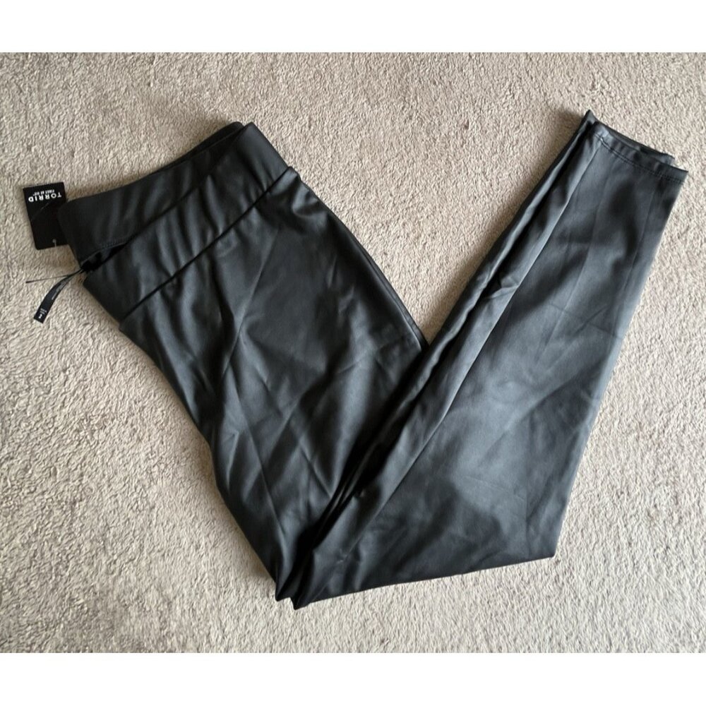 Torrid Faux Leather Moto Leggings NWT 2X 18 20 Black High Rise